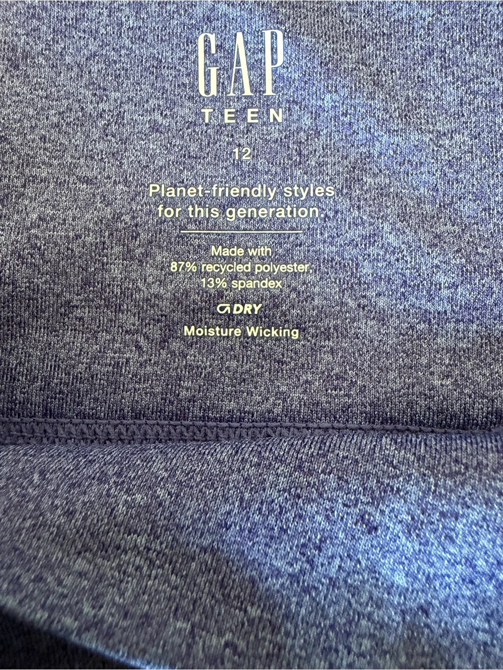 GAP Teen Crossover Waist Navy Heather Leggings